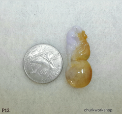 Lavender jade monkey pendant