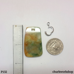Multi-color jade pendant