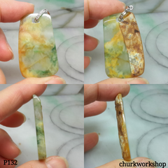 Multi-color jade pendant