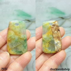 Multi-color jade pendant