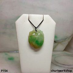 Multi color jade peach pendant
