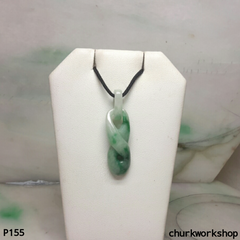 Jade pendant with bail connected