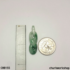 Jade pendant with bail connected