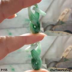 Jade pendant with bail connected
