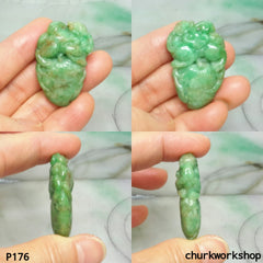 Carved jade pendant.