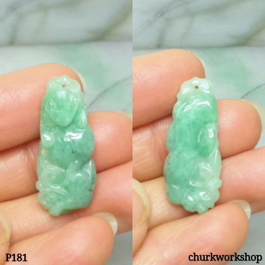 Light green jade carved pendant