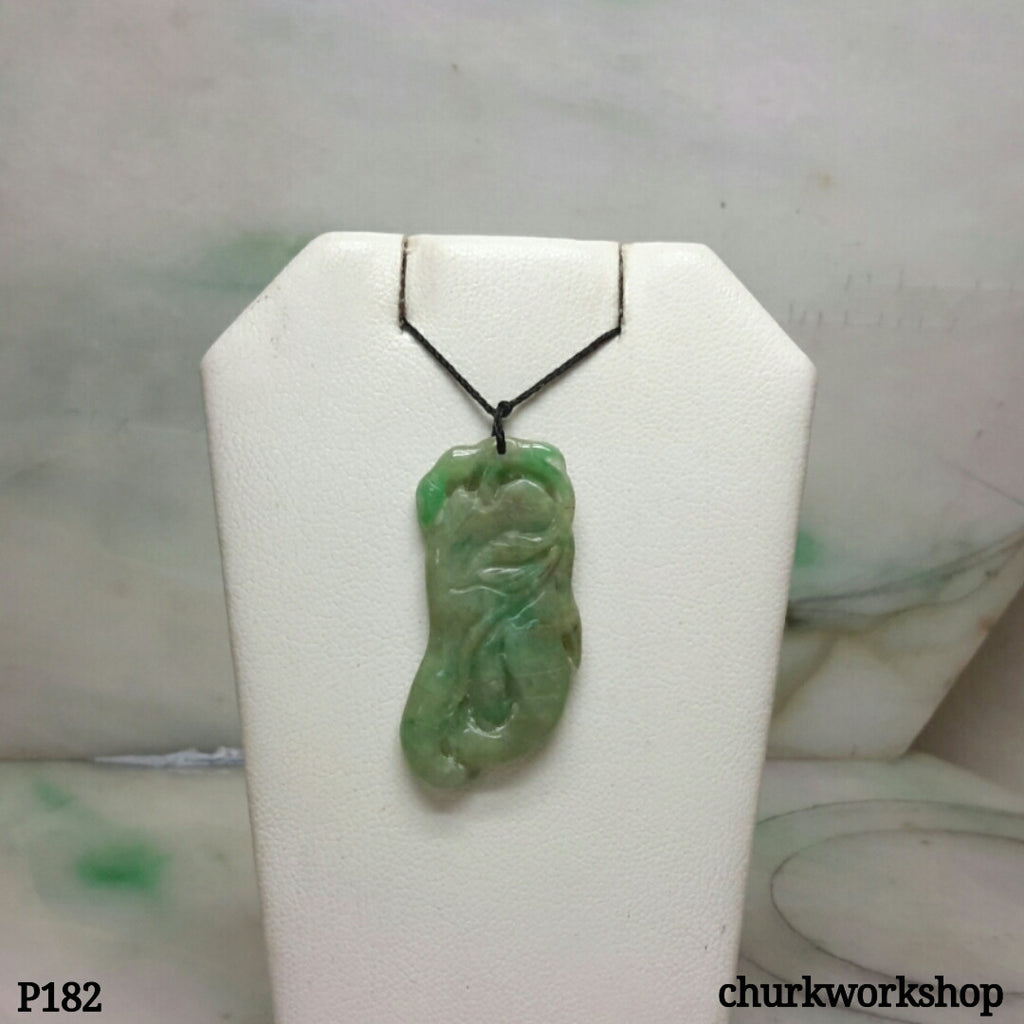 Light green jade carved pendant