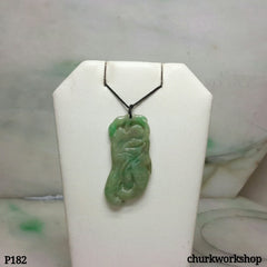 Light green jade carved pendant