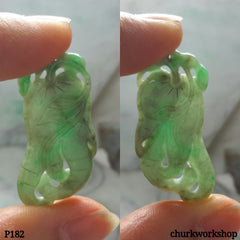 Light green jade carved pendant