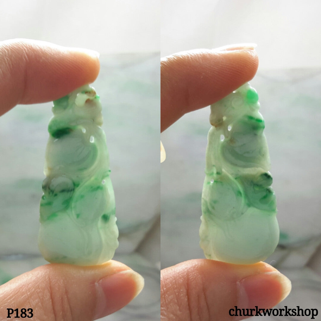 Light green jade carved pendant