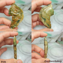 Multicolor jade dragon pendant
