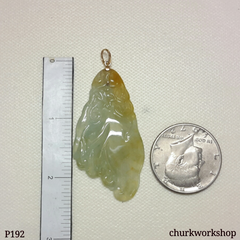 Yellow jade Buddha hand pendant