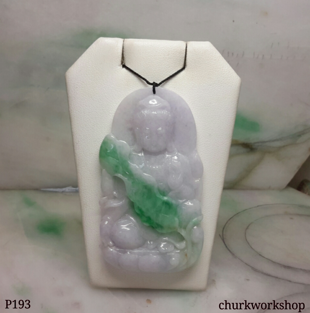 Large lady Buddha jade pendant