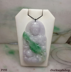 Large lady Buddha jade pendant
