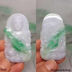 Large lady Buddha jade pendant