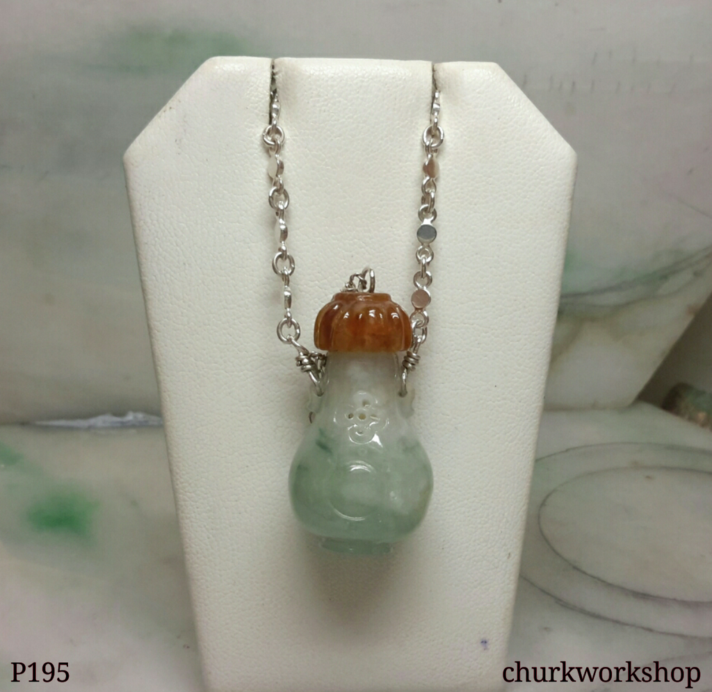 Essential oil diffuser jade necklace