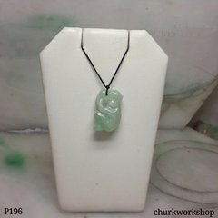 Light green jade monkey pendant