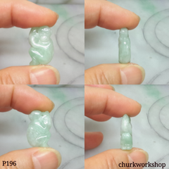 Light green jade monkey pendant