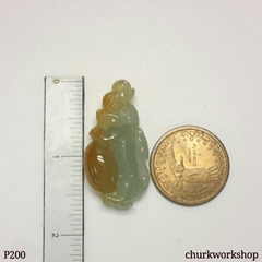 Yellow jade Dragon pendant