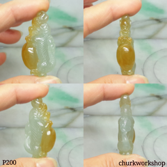 Yellow jade Dragon pendant