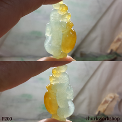 Yellow jade Dragon pendant