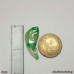 Green jade fish pendant