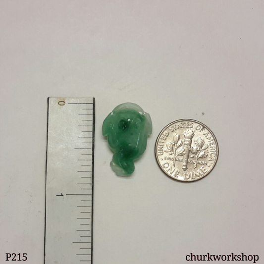 Jade lucky frog pendant