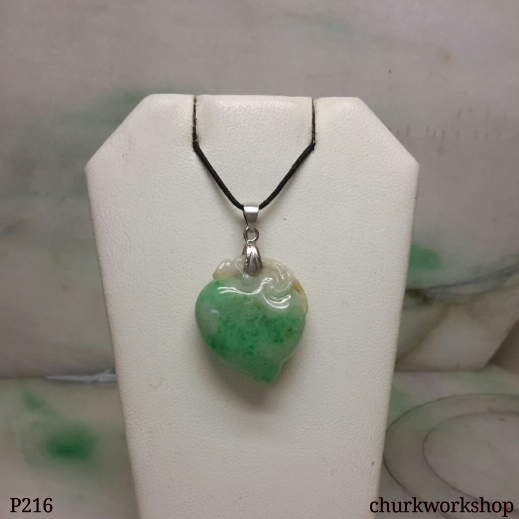 Jade peach pendant
