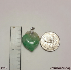Jade peach pendant