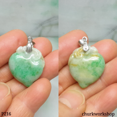 Jade peach pendant