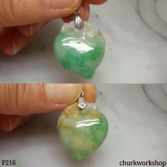 Jade peach pendant