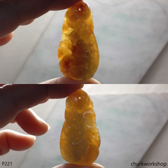 Red jade Dragon pendant