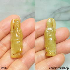 Red jade Guan Gong pendant (關公)