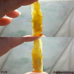 Red jade Guan Gong pendant (關公)