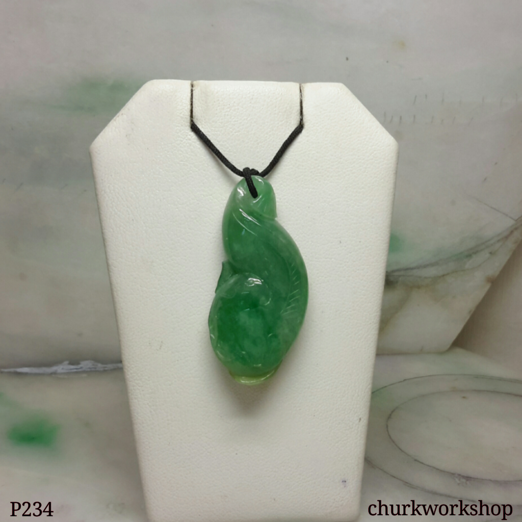 Cat fish jade pendant