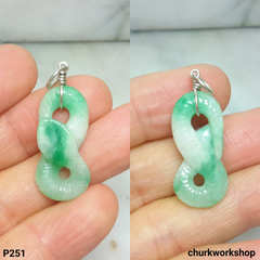 Natural color jade snake pendant.
