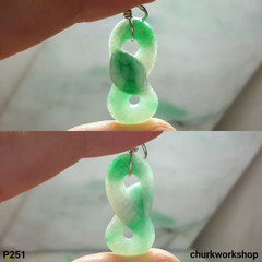 Natural color jade snake pendant.