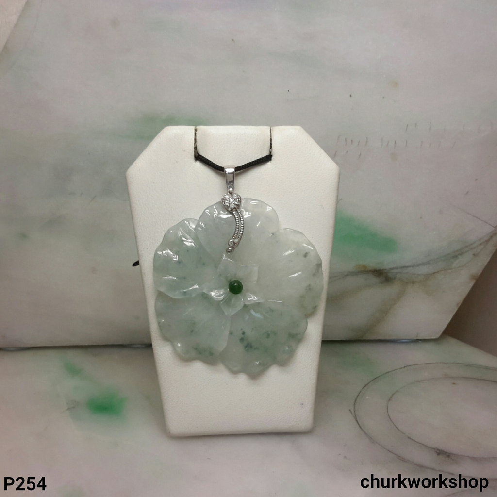 Flower jade pendant