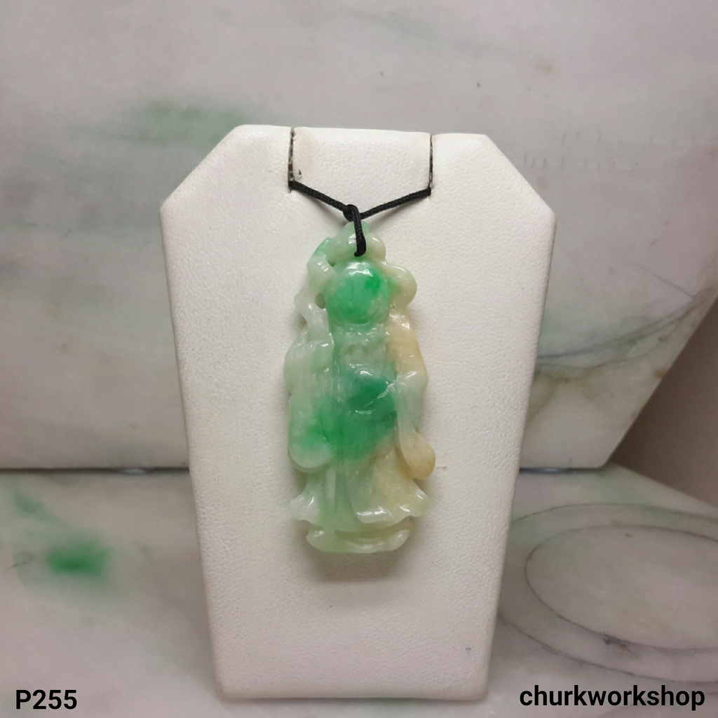 Jade long life God jade pendant