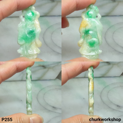 Jade long life God jade pendant