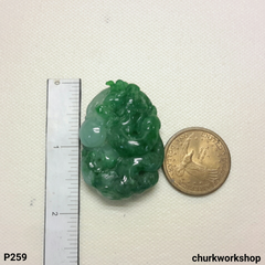 Green jade dragon pendant
