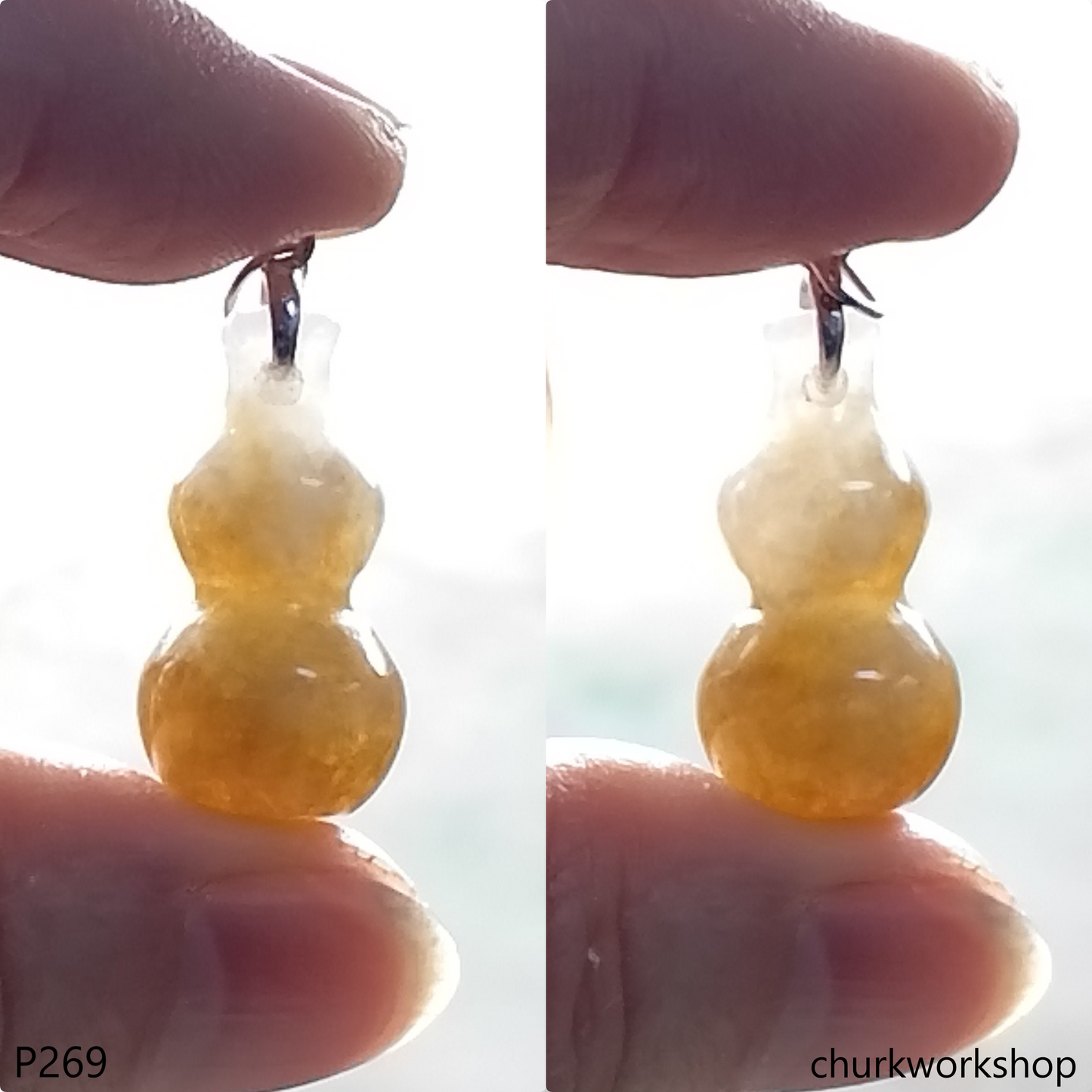 Red jade gourd pendant
