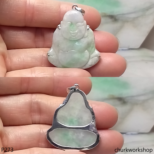 Jade happy Buddha pendant
