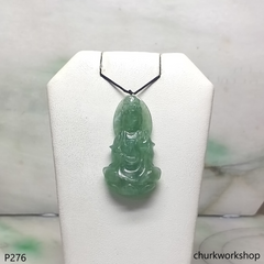 Oily green lady Buddha pendant