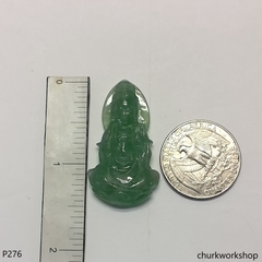 Oily green lady Buddha pendant