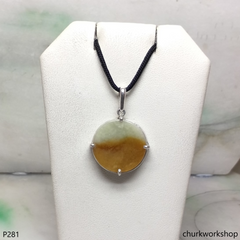 Red round jade pendant