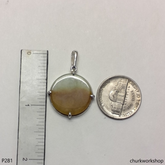 Red round jade pendant