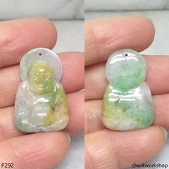 Jade happy Buddha pendant