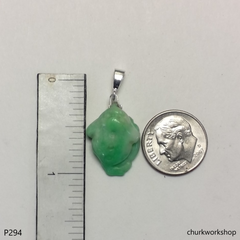 Jade lucky frog pendant
