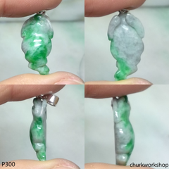 Jade lucky frog pendant